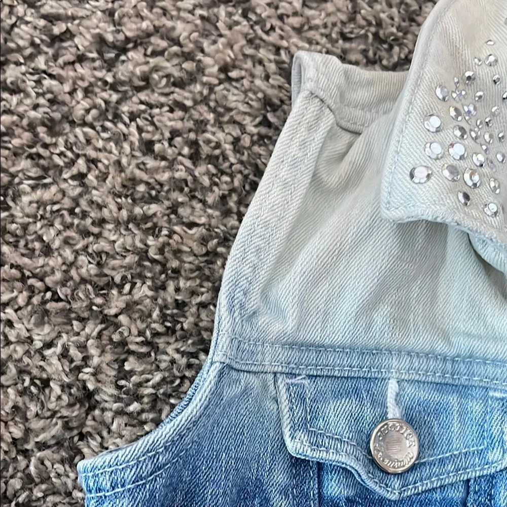 Justice Blue Ombre Denim Vest